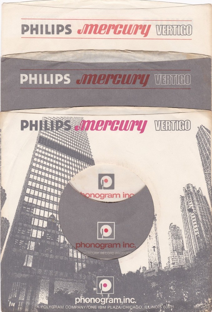 Mixed Lot of 3 PHILIPS MERCURY VERTIGO 7″ 45RPM Original Record Company Sleeves
