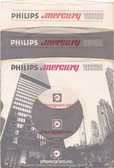Mixed Lot of 3 PHILIPS MERCURY VERTIGO 7″ 45RPM Original Record Company Sleeves