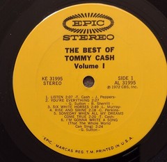 “The Best Of Tommy Cash Volume 1” (Brother Of Johnny) Stereo LP Free Shipping