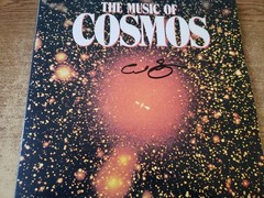 hand autographed Carl Sagan 1981 vg++ Music Of Cosmos album cover SEE NOTES!