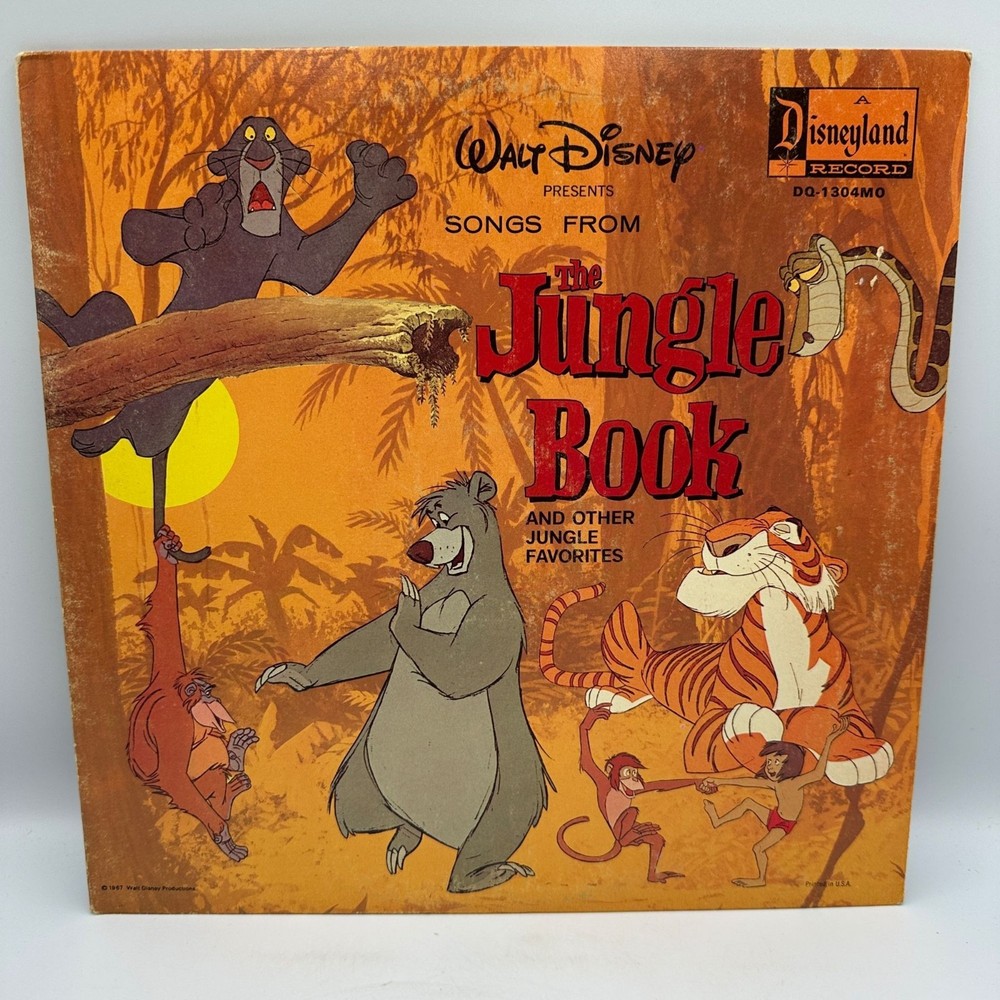 Walt Disney’s The Jungle Book Songs LP 1967 Disneyland Records DQ-1304 MO Vinyl