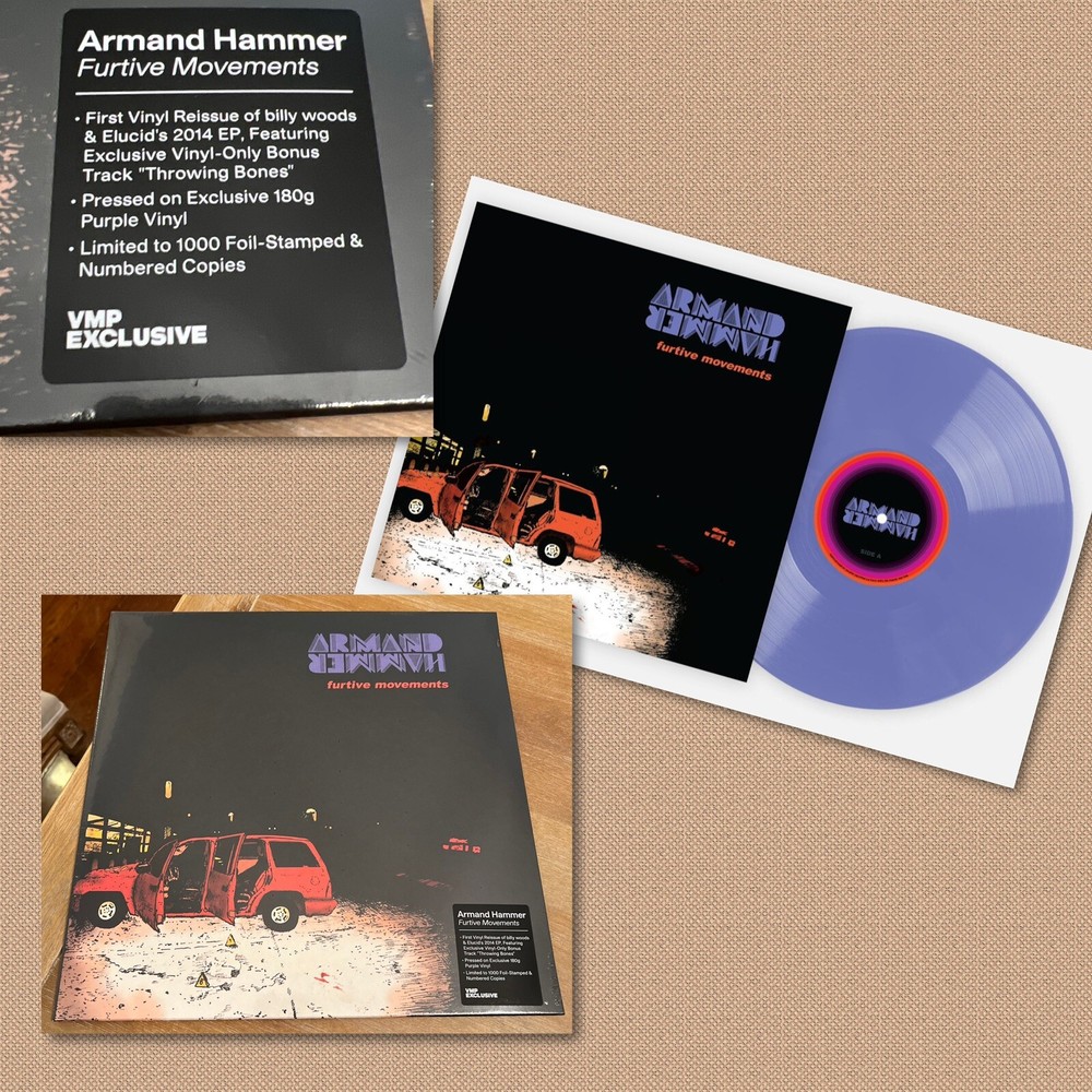 Armand Hammer – Furtive Movements- Numbered VMP Opaque Purple 180g Vinyl LP