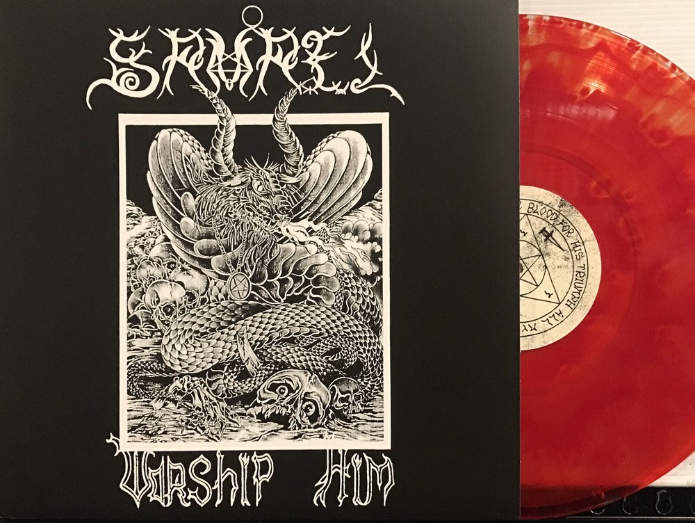 Samael – Worship Him LP 2023 Osmose Productions – OPLP001 [Cloudy Red Vinyl] NEW