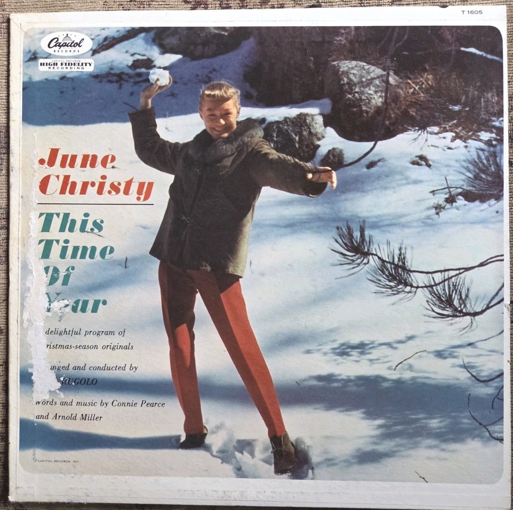 JUNE CHRISTY “This Time Of The Year” 1961 Capitol Stereo LP T 1605 VG/VG- Mono