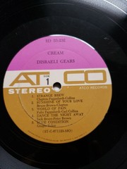 CREAM Vinyl LP “Disraeli Gears” ATCO Records SD 33-232 First US Pressing 1967