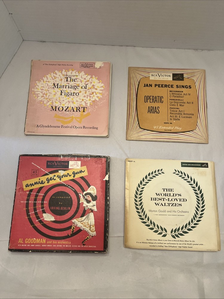 VTG1950’s RCA Victor45RPM EP Record Lot Classical Opera Waltz Annie Get Your Gun