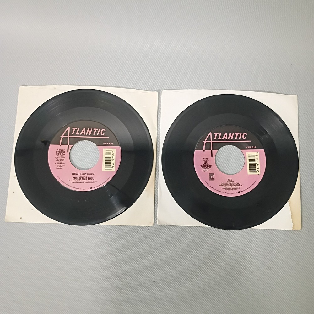 Collective Soul 7″ 45 RPM Vinyl Lots Of 2- Shine/Breath, December/Gel Atlantic
