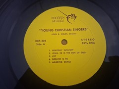 Young Christian Singers YCS Heavenly Sun Light Westminster CA Vinyl LP