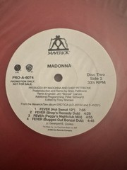 MADONNA FEVER 2 x 12” RED VINYL PROMO LP RECORD SPECIAL DJ LIMITED EDT US 1993
