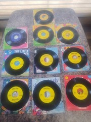 Lot of 10 Vintage Peter Pan Records Book and Record Set/Records 45rpm