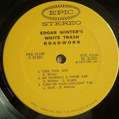 Edgar Winter’s White Trash Roadwork Vinyl LP Epic #KEG 31249 1972 1st Press CSM