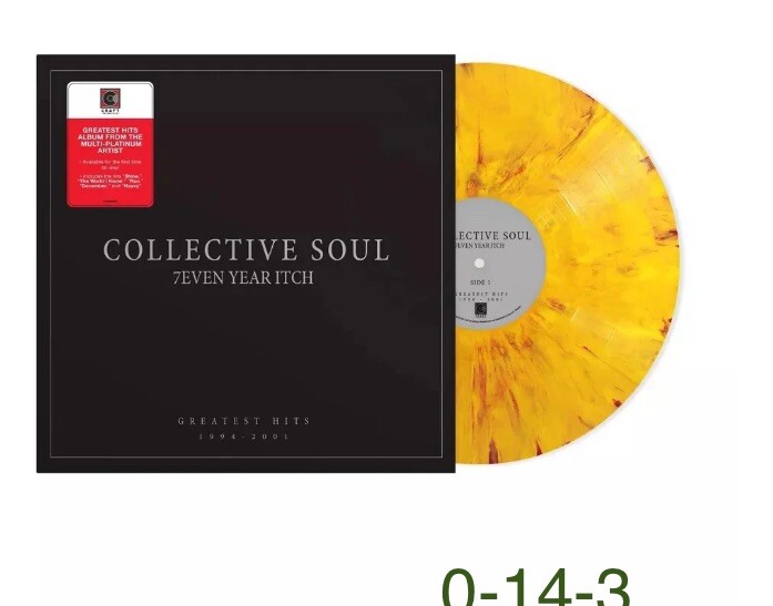 Collective Soul 7Even Year Itch Greatest Hits – Red Yellow Swirl Vinyl – read