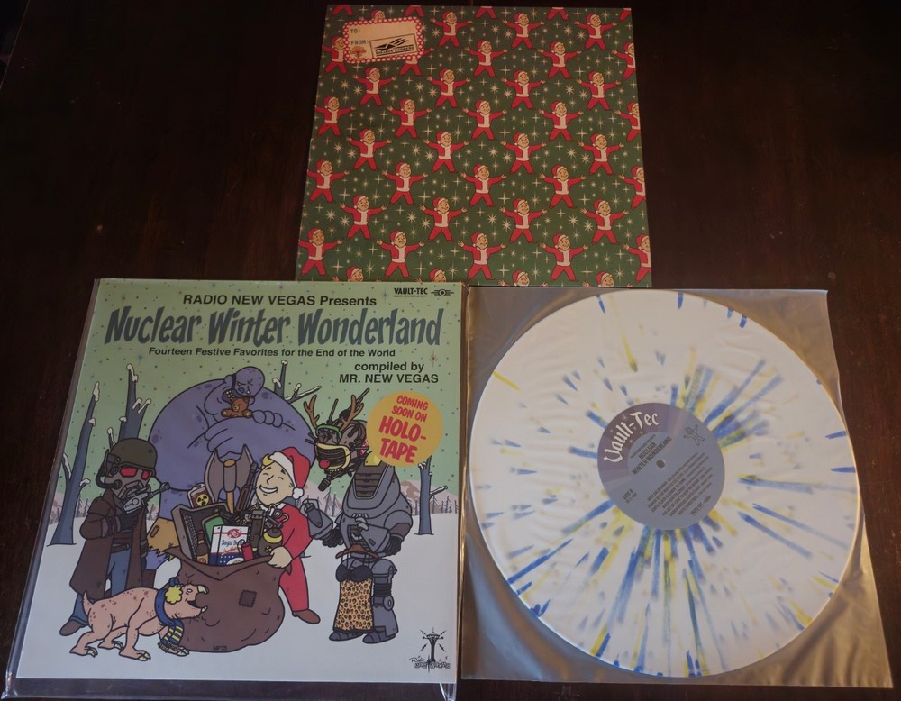 Fallout New Vegas Nuclear Winter Wonderland Vinyl Record LP Splatter +Slip Cover