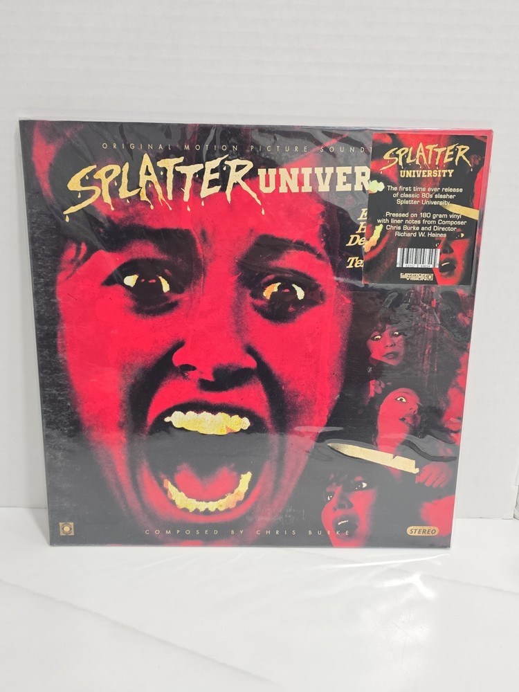 Splatter University Horror Soundtrack Terror Vision Red Blood Splatter Vinyl LP