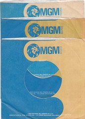 Mixed 3 Lot – MGM BLUE/TAN ROUND LION 7″ 45 RPM Original Record Company Sleeves