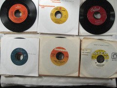 record lot 45 rpm VG 100 vinyl w/ sleeves Pop hits 50s-70s Oldies FREE SHIP 5N