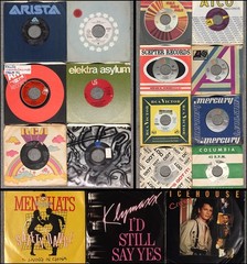 17pc Lot VINTAGE 45rpm VINYL 7″ RECORDS / 1970s & 1980s SINGLES ELECTRONIC ONLY