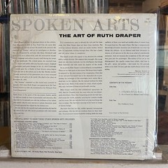[SPOKEN WORD]~EXC LP~RUTH DRAPER~The Art Of~VOL. III~3~A Southern Girl At A Danc