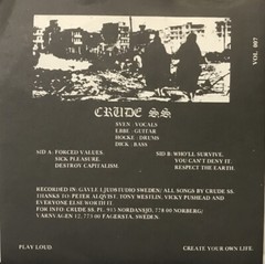 Crude S.S. – Who’ll Survive E.P. 7″ EP 2011 Voltage – VOL 007 Czech Republic VG+
