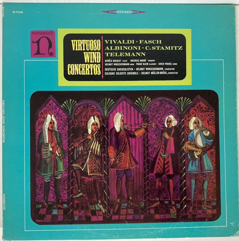 VIRTUOSO WIND CONCERTOS Vivaldi Fasch Albinoni Stamitz Telemann vinyl H-711448
