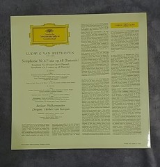 Deutsche Grammophon Beethoven 6th Berliner Philharmoniker Karajan LP Italy NM
