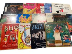 Vintage Record Lot 33 1/3 Disco Big Bird Peter and Wolf Pied Piper Cathy Fink