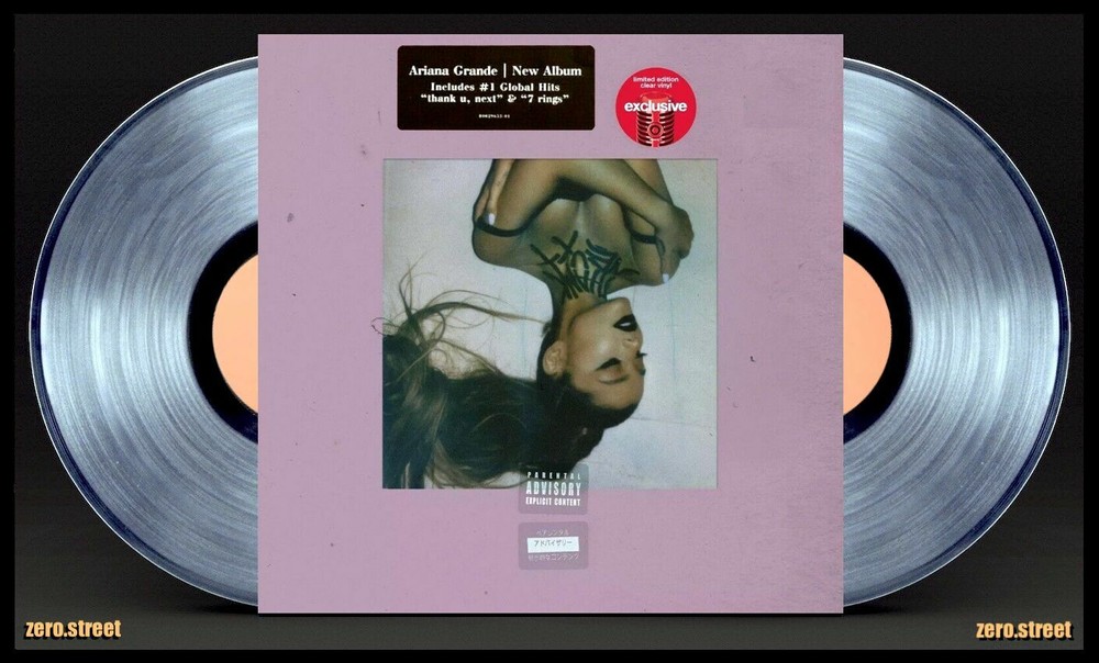 ARIANA GRANDE Thank U, Next 2xLP on CLEAR VINYL New SEALED Colored Exclusive