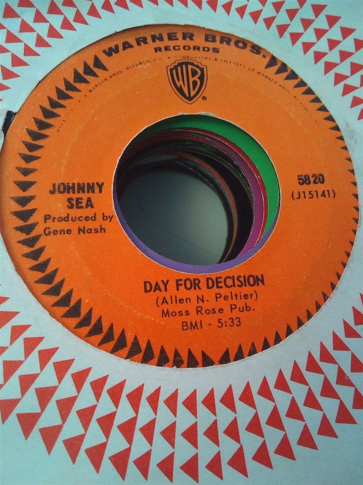 Johnny Sea, Day For Decision ~ 1966 Warner Bros. promo 45