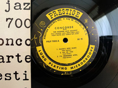 MODERN JAZZ QUARTET CONCORDE LP PRESTIGE RE 1957 MONO W50TH RVG JAZZ CLEAN VG+