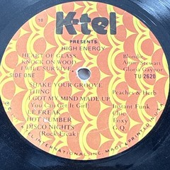K-tel – High Energy LP Vinyl – Disco Pop Rock – 1979 – TU 2620 – 12″