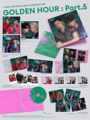 ATEEZ [GOLDEN HOUR:PART.5] 14th Mini Album DIGIPACK UNIT Ver/CD+Book+2 Card+GIFT
