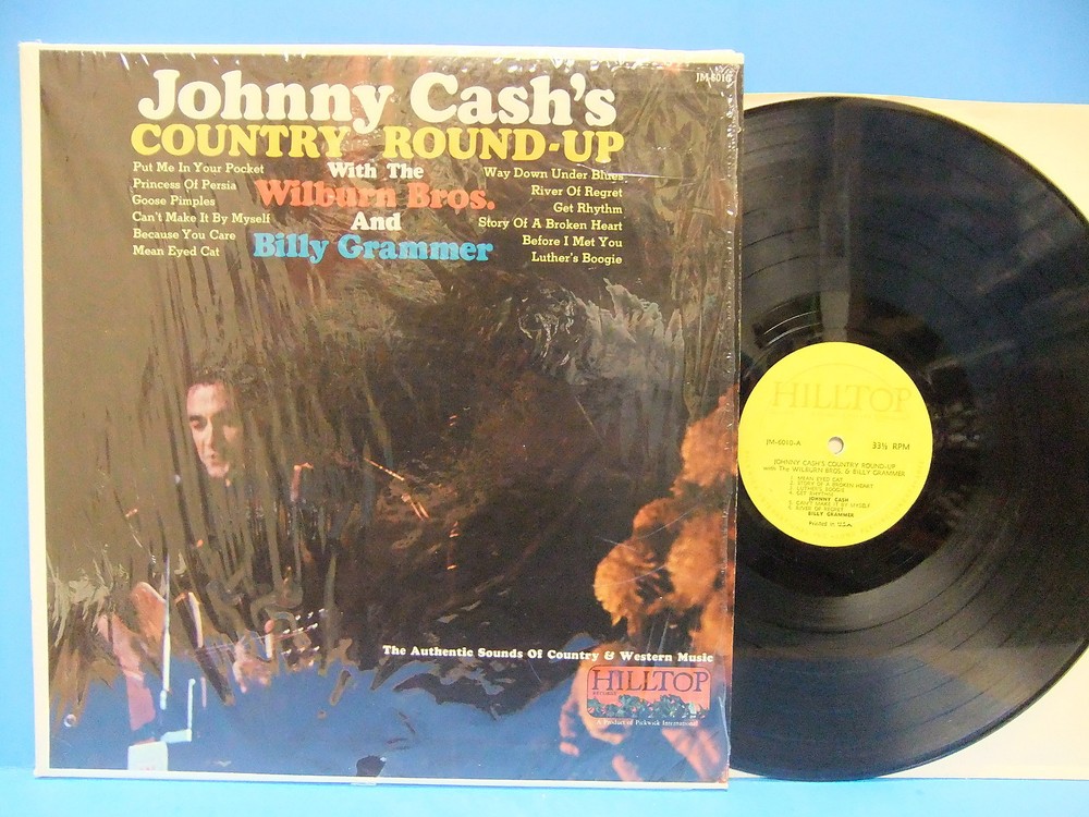 Johnny Cash Country Round-up 1965 Mono LP Record Hilltop JM 6010 Wilburn Bros
