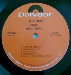 Heavy Cream Double Record LP Polydor 1972 Vg Condition Blues Rock RL Pressing
