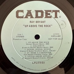 Promo ~ RAY BRYANT Up Above The Rock LP ’68 CADET LPS-818 Jazz Funk EX