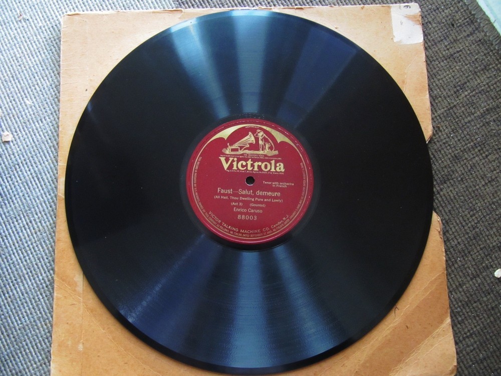 1906 Enrico CARUSO Tenor Gounod FAUST SALVE DIMORA VICTOR 88003 – SALUT DEMEURE