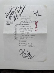 Autographed Ambrosia Self-Titled Album & Signed Set List