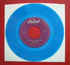 Beatles THE LONG AND WINDING ROAD NM/NM BLUE VINYL JUKE BOX ONLY 45 FAB 4