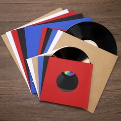 12″x12″ 20 Pcs 110GSM Vinyl Record Inner Paper Sleeves with Poly Lined (White)