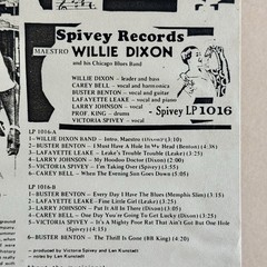 WILLIE DIXON Victoria Spivey Maestro and His All Star CHICAGO BLUES Band 1960’s