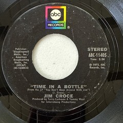 JIM CROCE Lot of 5 7” 45RPM Records Leroy Brown, Operator, Time In Bottle