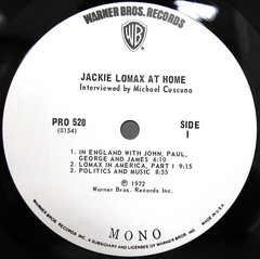 Michael Cuscuna / Jackie Lomax – “Jackie Lomax At Home” MONO 1972 – Interview LP