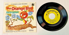 4 VTG 1971 DISNEYLAND 45 VINYL RECORDS INC THE ORANGE BIRD SONG LG-823 NM (-)