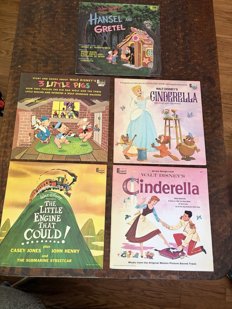 Disneyland Records – fairy tale bundle! All in great condition Cinderella