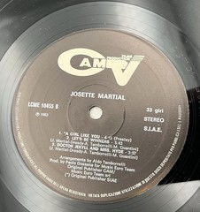 Vintage 1984 Josette Martial Self Titled JMP Records Vinyl LP 12 Inch LCME 10455