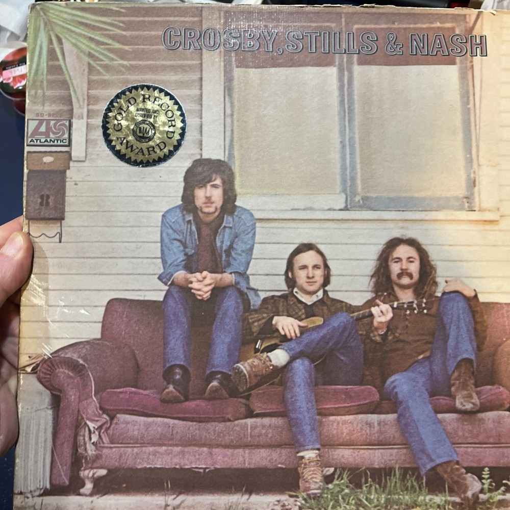 Crosby, Stills & Nash – Self Titled Debut 1969 LP SD-8229, Lyric Sheet. VG+