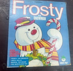 Frosty the Snowman 45rpm Vinyl Record 1980 Peter Pan Records 2612 Jingle Bells