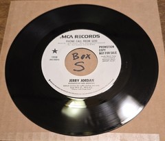 Jerry Jordan: Phone Call From God – VG+ | 1975 Non-Music/Comedy 45rpm Promo