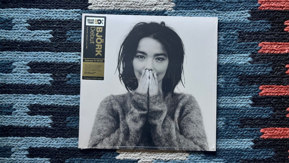 Bjork – Debut Vinyl (Rough Trade 50 Exclusive Silver LP Alternate O-Card Cover)