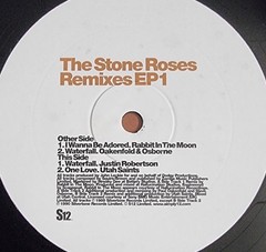 STONE ROSES REMIXES EP1 12″ I Wanna Be Adored, Waterfall, One Love Vinyl 2005 Ex