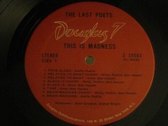 THE LAST POETS THIS IS MADNESS LP ’71 DOUGLAS Z-30583 JAZZ FUNK SPOKEN WORD VG